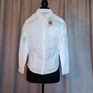 Cruel Girl White Button down NWT girl's size L